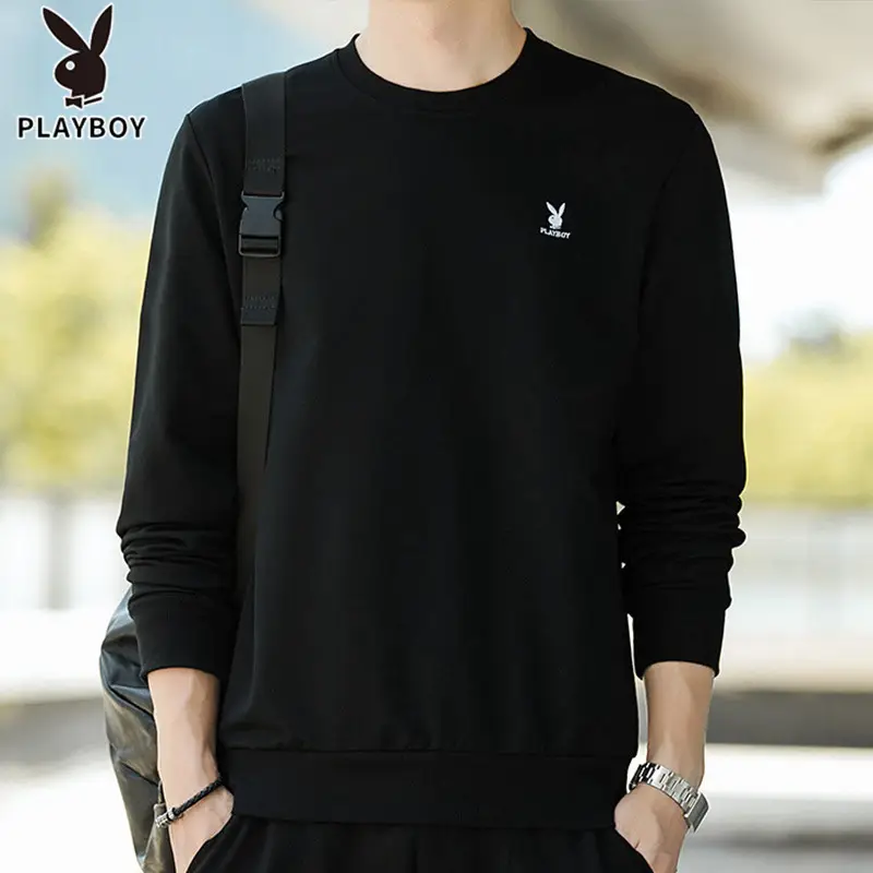 Men's White Slim Fit Sweatshirt with Logo - Image 2