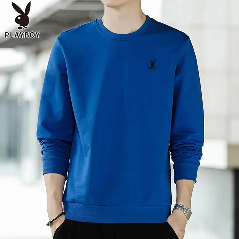Men's White Slim Fit Sweatshirt with Logo - Image 3