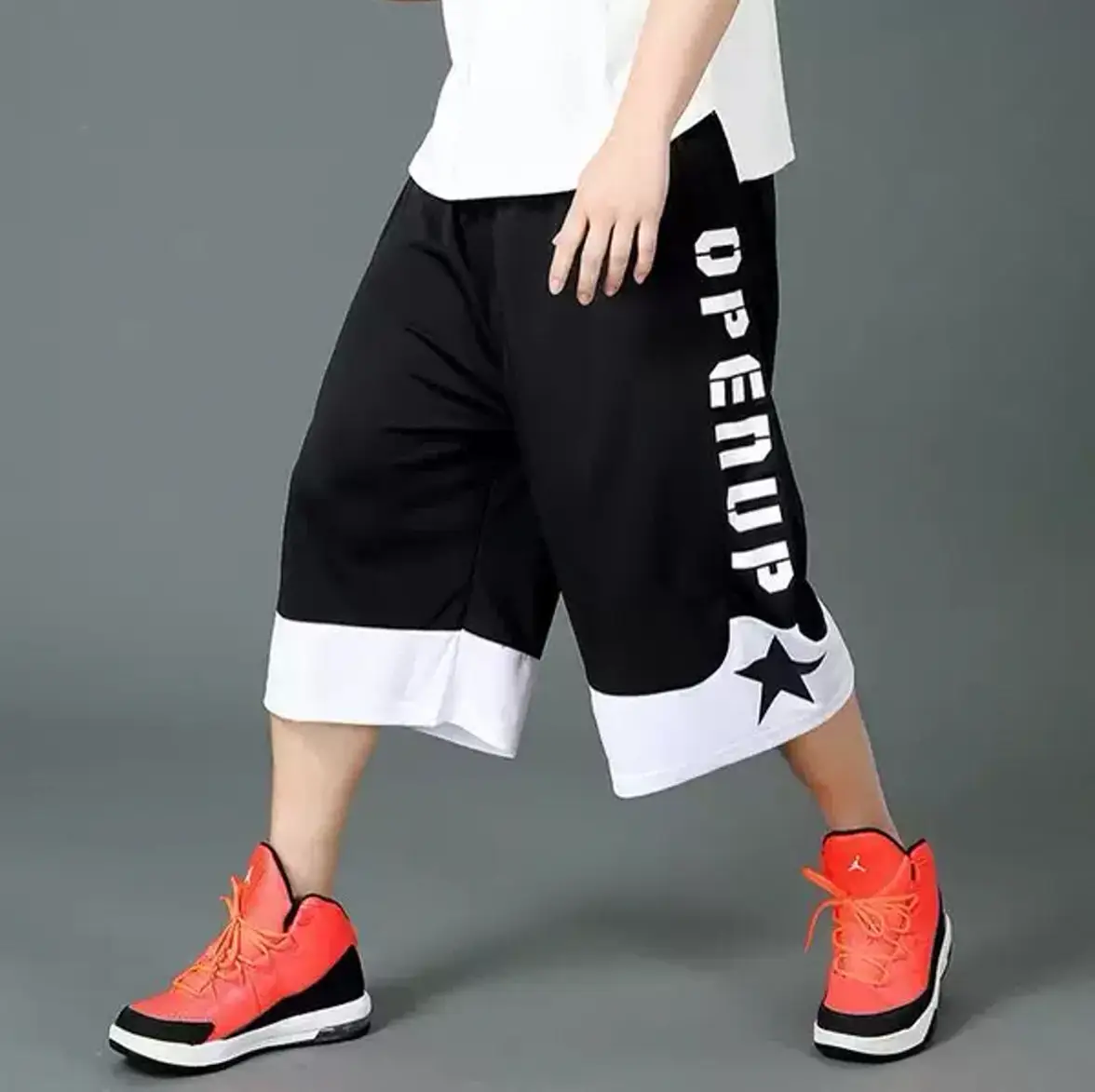 150kg Basketball Shorts Graphic Design Black Menswear
