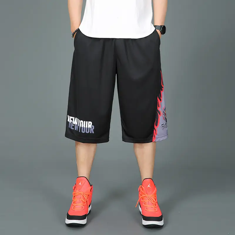 150kg Basketball Shorts Graphic Design Black Menswear