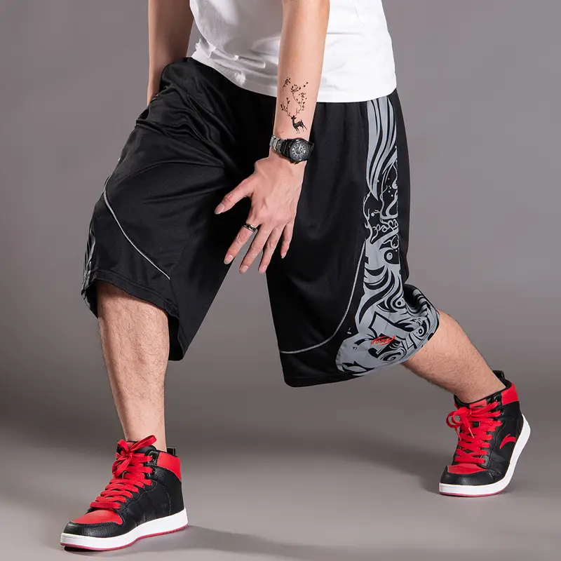 150kg Basketball Shorts Graphic Design Black Menswear