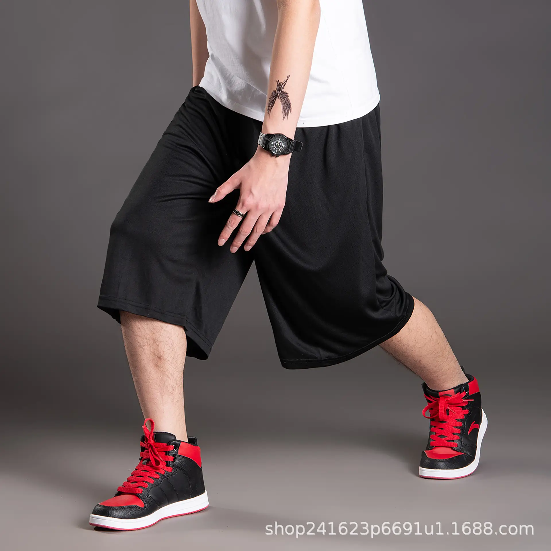 Fatty Basketball Shorts Super Large Men's Capri Pants - Image 6