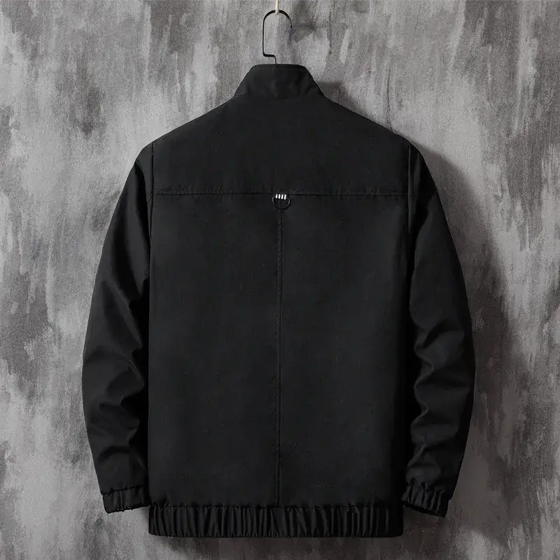 Men's Black Loose Fit Jacket Large Size Cross-border Casual