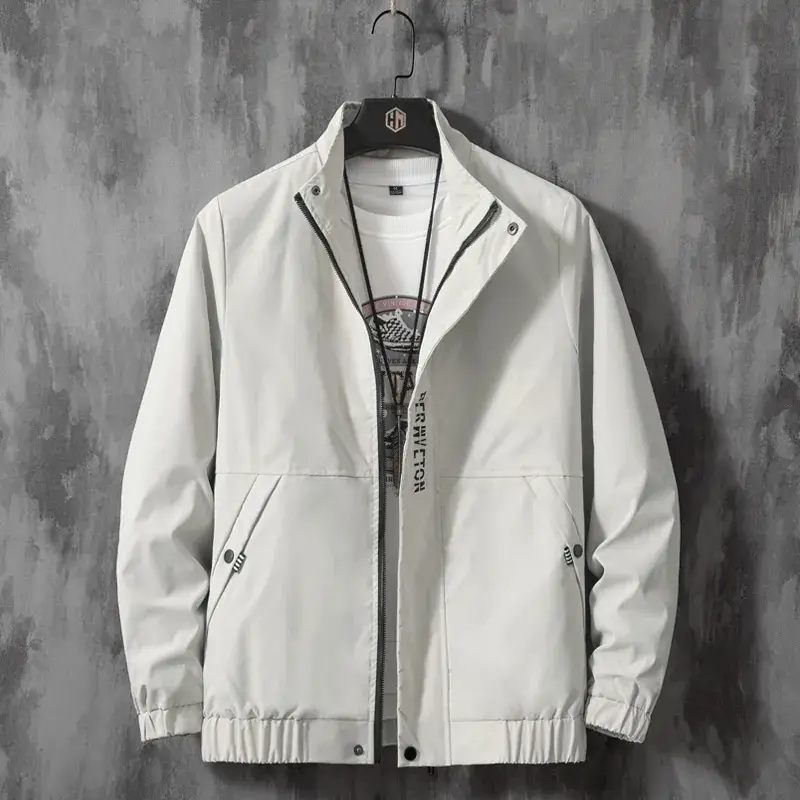 Men's Black Loose Fit Jacket Large Size Cross-border Casual