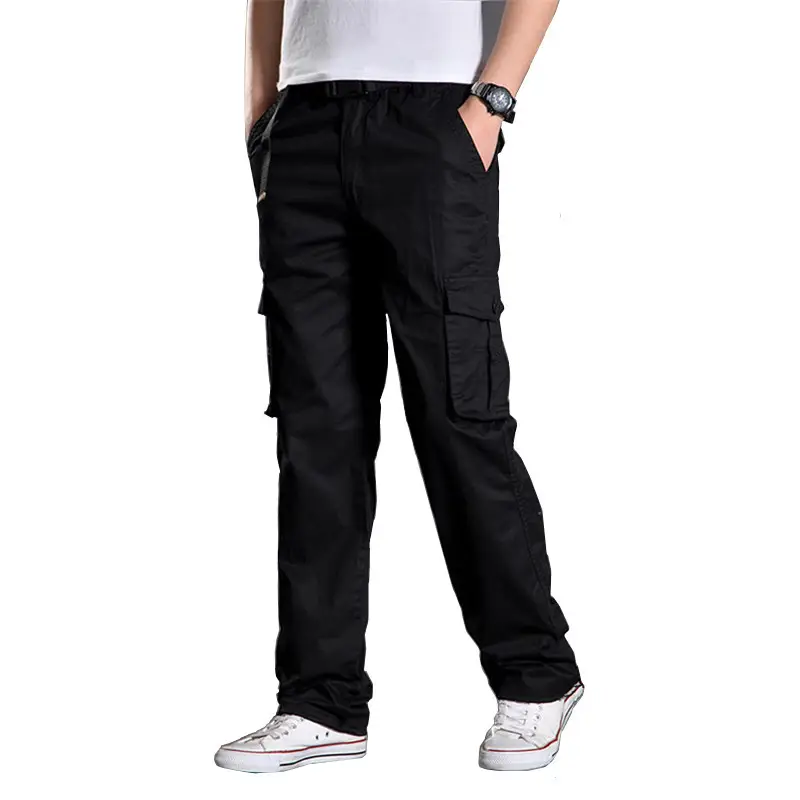 Men's Cotton Multi-Bag Trousers Green Black Brown