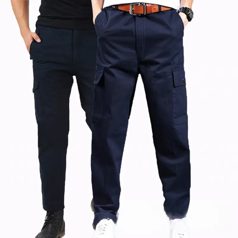 Men's Cotton Multi-Bag Trousers Green Black Brown