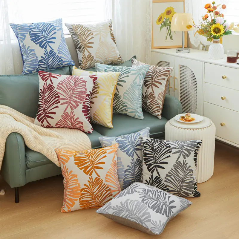 Brown Leaf Pillow Covers for Home Decor - Image 11