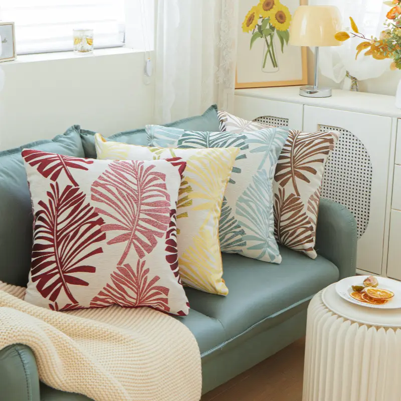 Brown Leaf Pillow Covers for Home Decor - Image 13