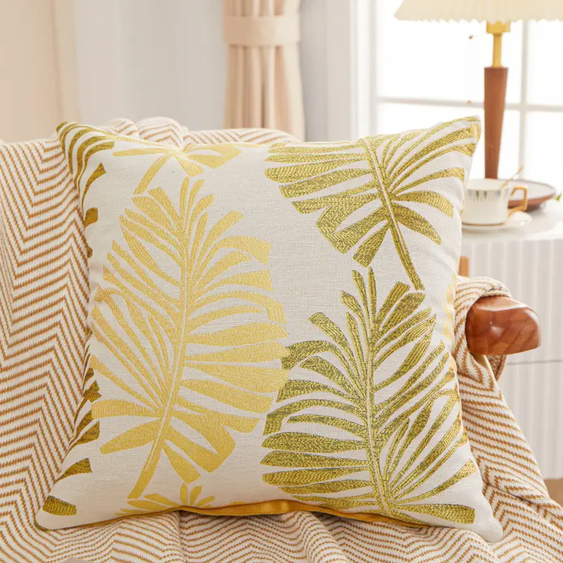 Brown Leaf Pillow Covers for Home Decor - Image 10