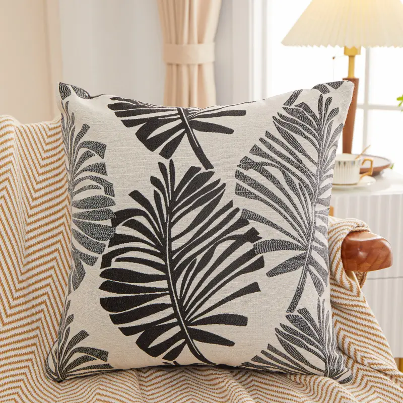 Brown Leaf Pillow Covers for Home Decor - Image 5