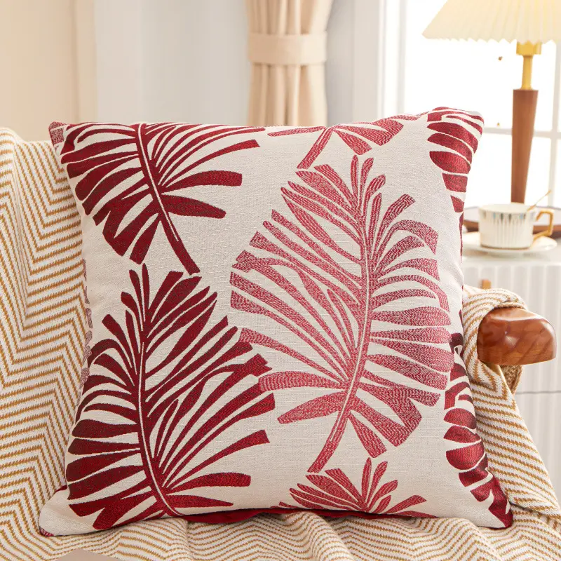 Brown Leaf Pillow Covers for Home Decor - Image 6