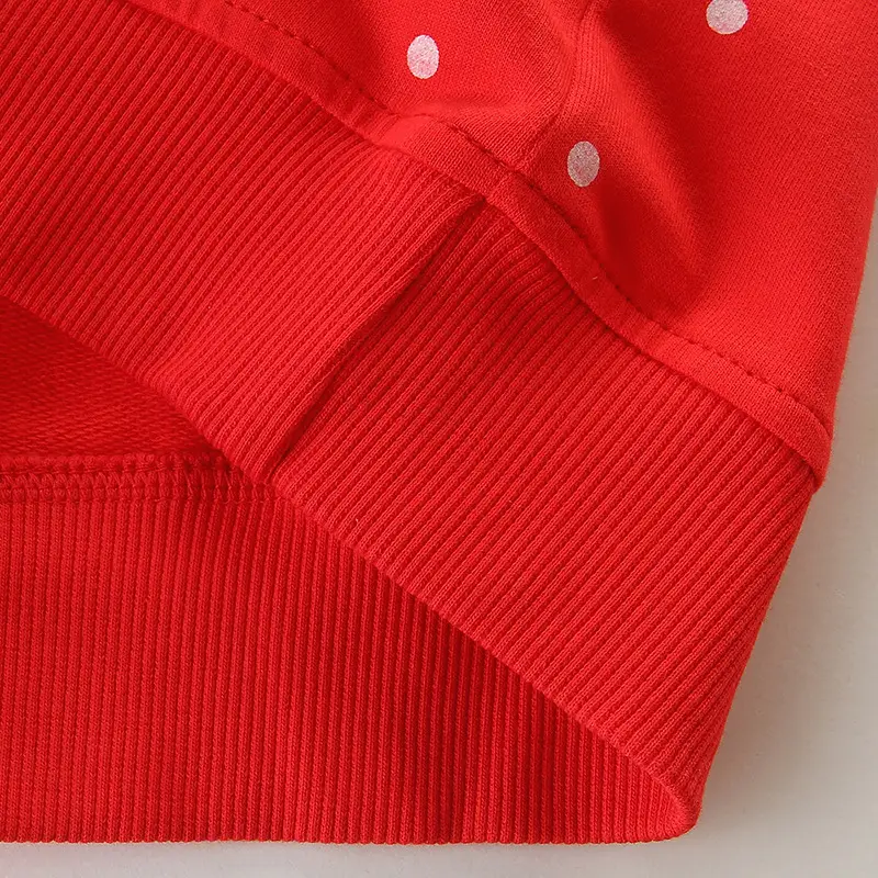 Red Polka Dot Long Sleeve Sweatshirt for Girls - Image 5