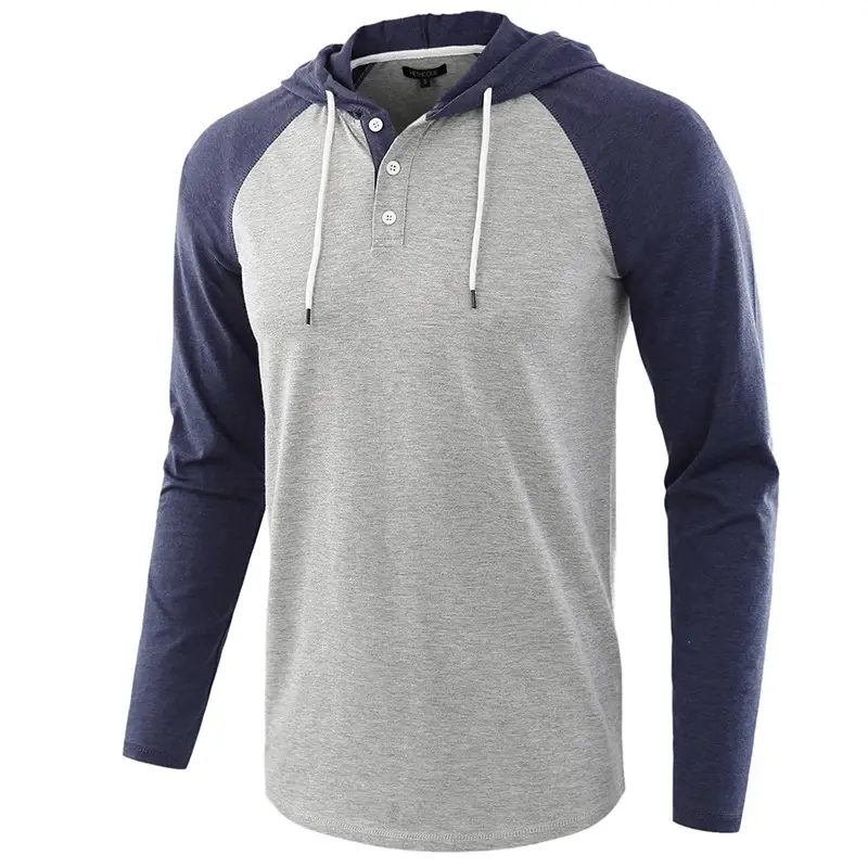 Men Crossbody Hoodie Red Brown Long Sleeve - Image 7