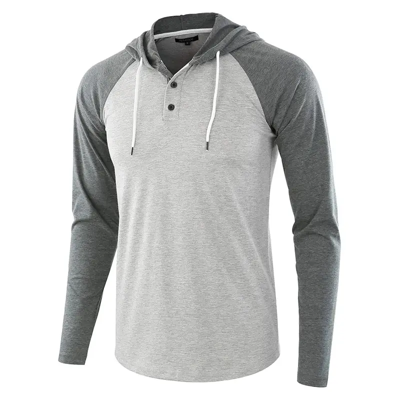 Men Crossbody Hoodie Red Brown Long Sleeve - Image 3