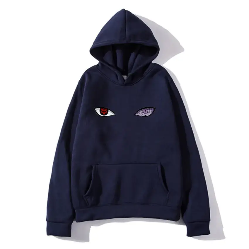 Men Grey Hoodie with Eye Embroidery - Image 16