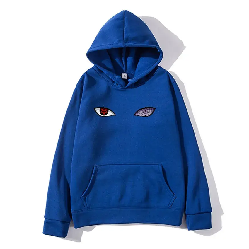 Men Grey Hoodie with Eye Embroidery - Image 8