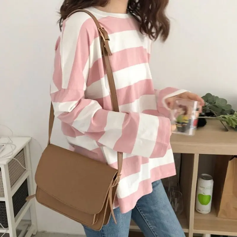 Rainbow Striped Long Sleeve T-Shirt for Women - Image 4