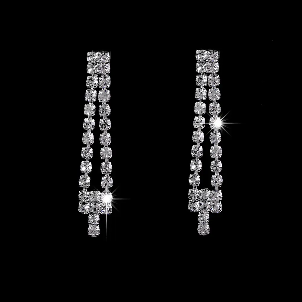 Silver Plated Claw Chain Wedding Earring Set for Women — feature 11