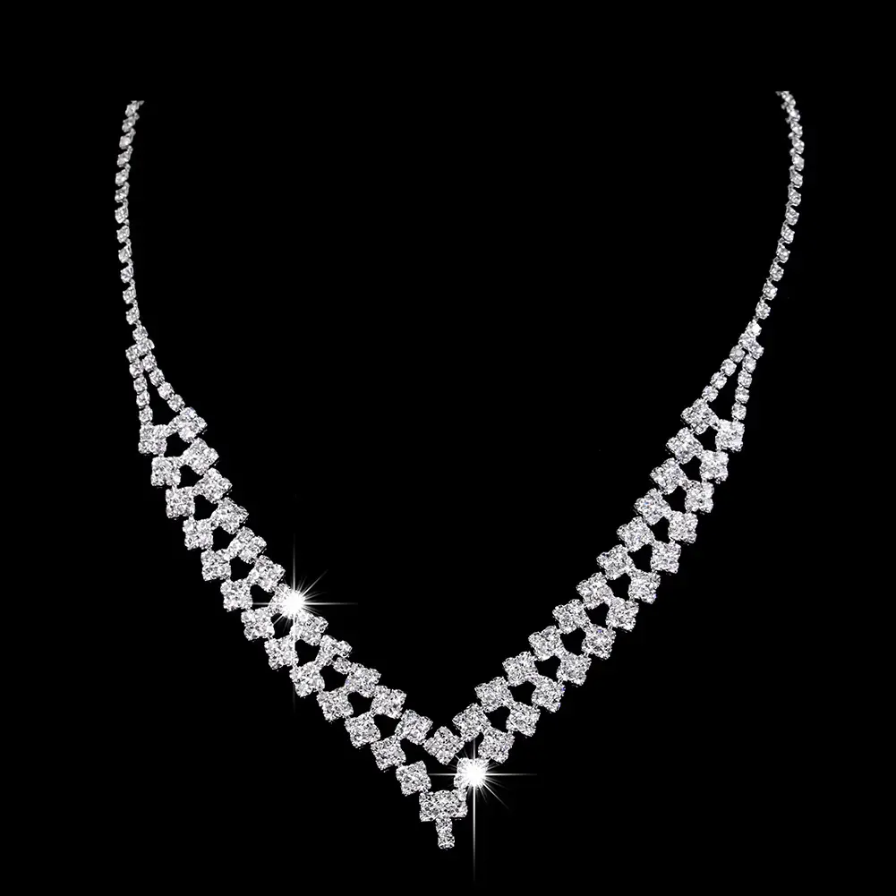 Silver Plated Claw Chain Wedding Earring Set for Women — feature 12