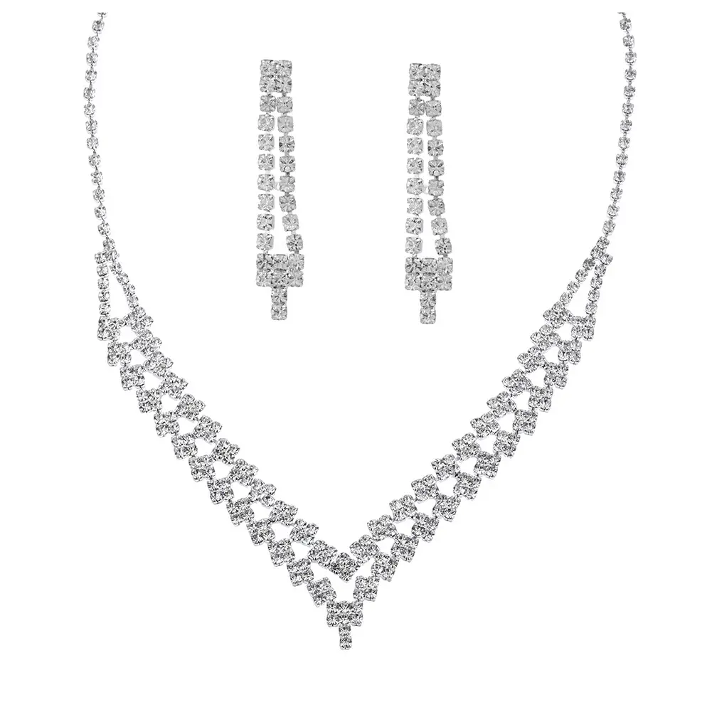 Silver Plated Claw Chain Wedding Earring Set for Women — feature 8