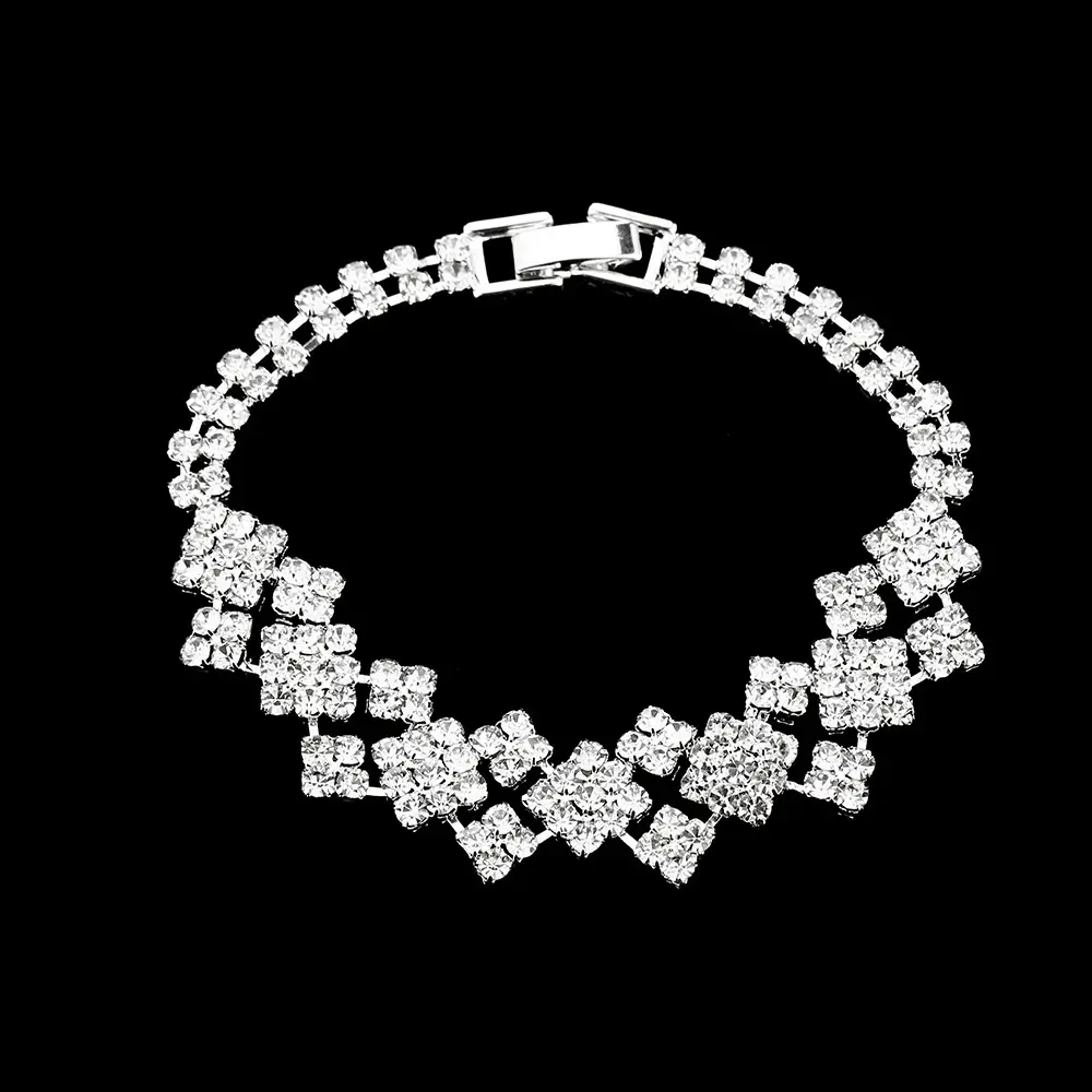 Silver Plated Claw Chain Wedding Earring Set for Women - Image 3