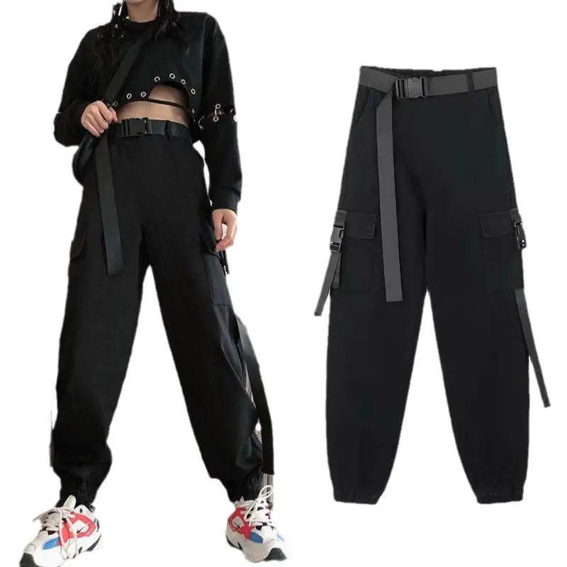 Women Meat Covering Pants Autumn Loose Fit Wide Leg Summer Overalls - Image 8