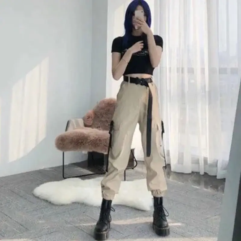 Women Meat Covering Pants Autumn Loose Fit Wide Leg Summer Overalls - Image 3