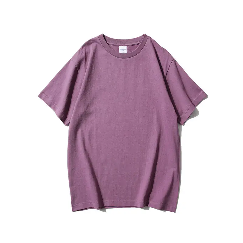 Pink Heavyweight Cotton T-Shirt Universal Round Neck - Image 7