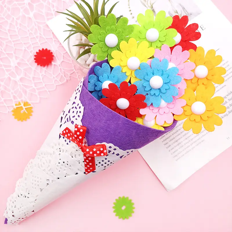 DIY Button Bouquet for Mother's Day Kids Creative Gift