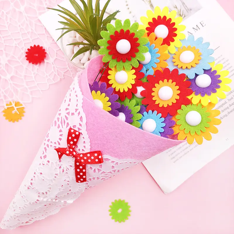 DIY Button Bouquet for Mother's Day Kids Creative Gift