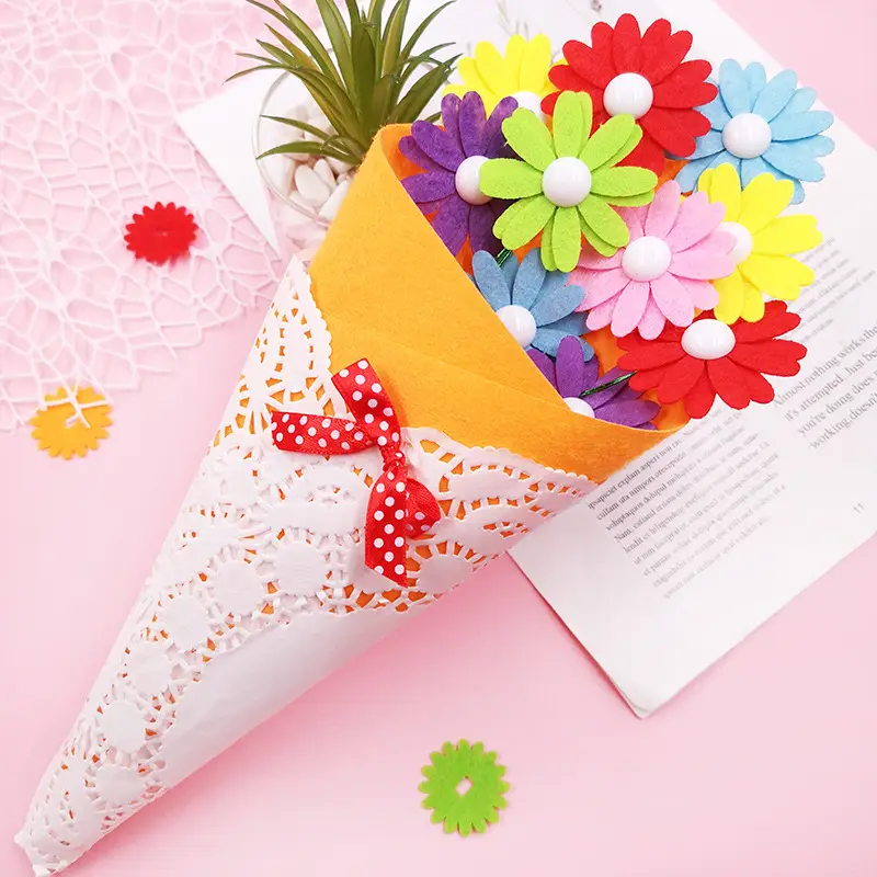 DIY Button Bouquet for Mother's Day Kids Creative Gift