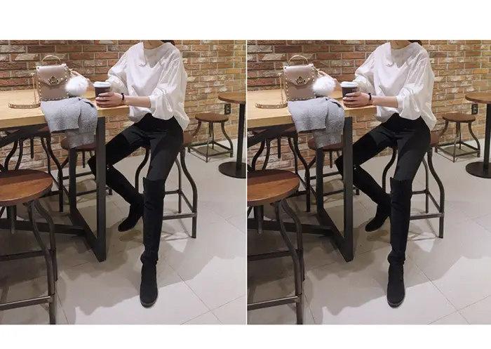 Women White Loose Top Retro Hong Kong Style 912# — feature 3