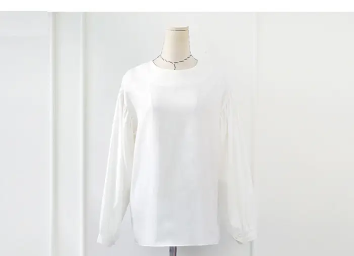 Women White Loose Top Retro Hong Kong Style 912# — feature 6