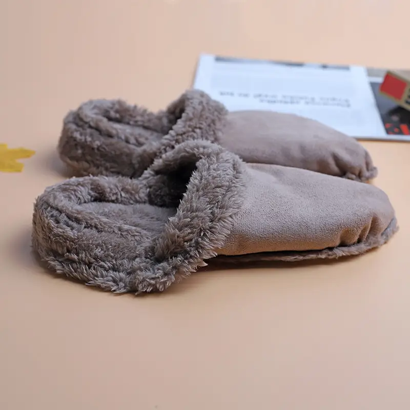 Autumn and Winter Clogs with Cotton Lining, Fleece Inner Lining, and Removable Shoelaces, Flat and High-Heeled Clogs Specifically for Terlin - Image 2