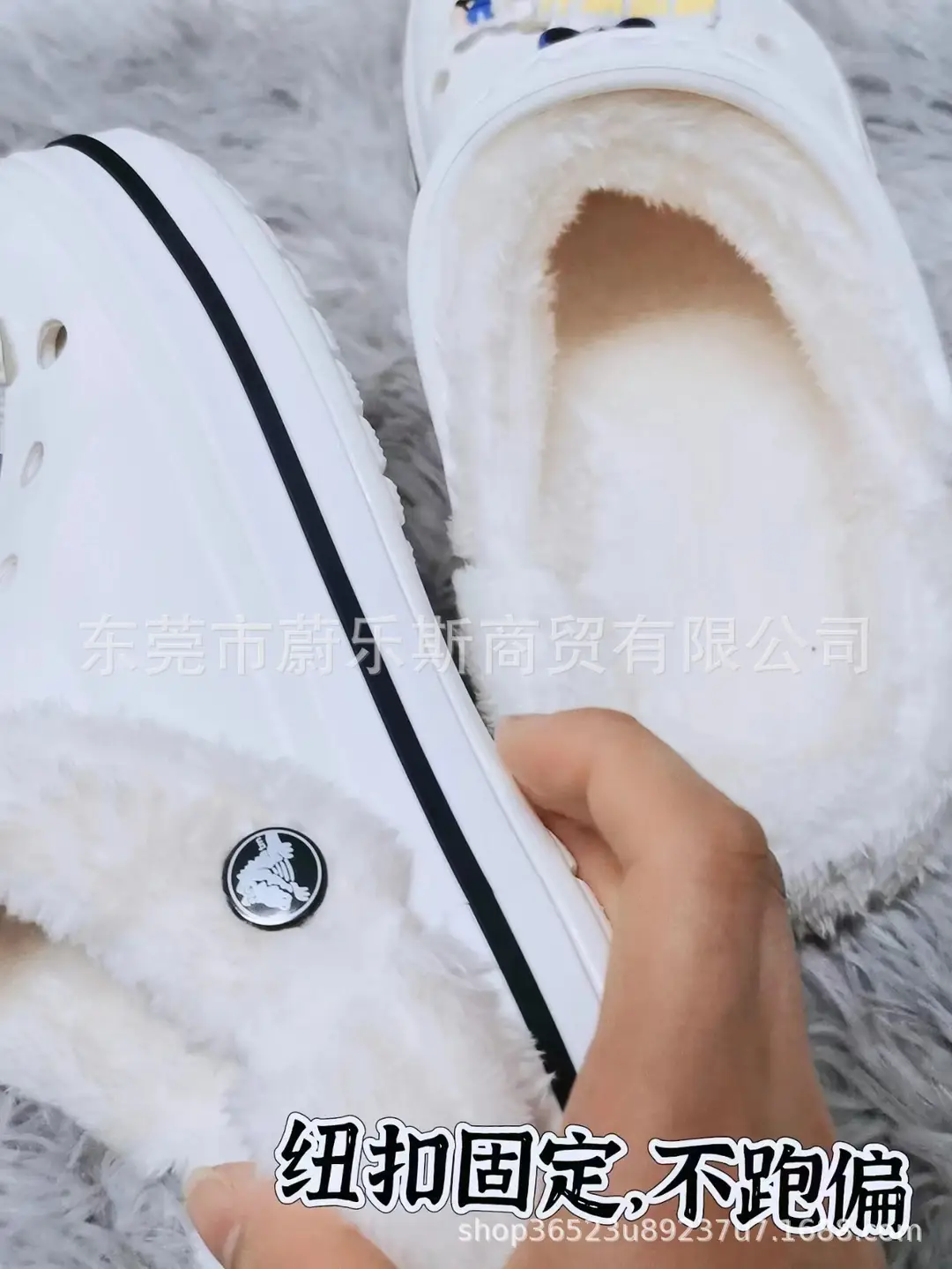 Autumn and Winter Clogs with Cotton Lining, Fleece Inner Lining, and Removable Shoelaces, Flat and High-Heeled Clogs Specifically for Terlin — feature 13