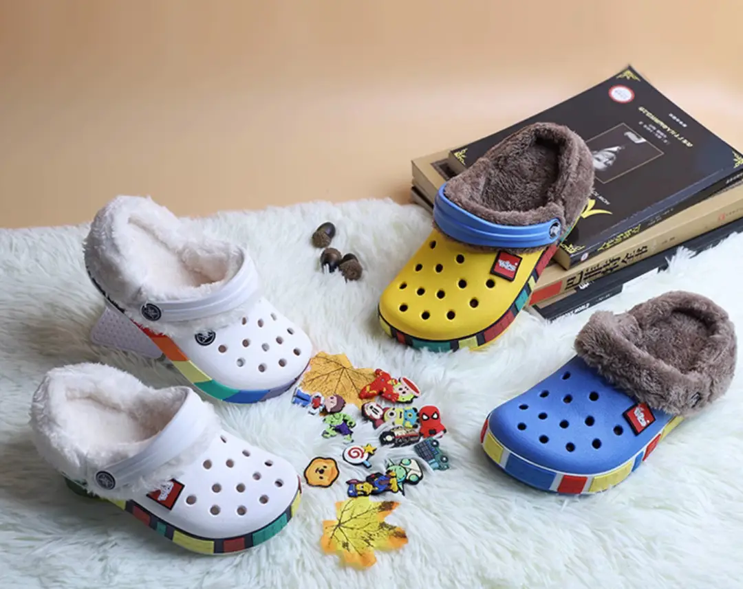 Autumn and Winter Clogs with Cotton Lining, Fleece Inner Lining, and Removable Shoelaces, Flat and High-Heeled Clogs Specifically for Terlin — feature 6