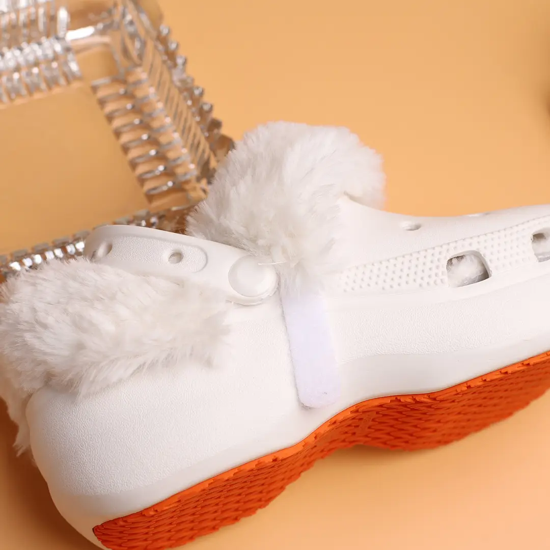 Autumn and Winter Clogs with Cotton Lining, Fleece Inner Lining, and Removable Shoelaces, Flat and High-Heeled Clogs Specifically for Terlin - Image 5