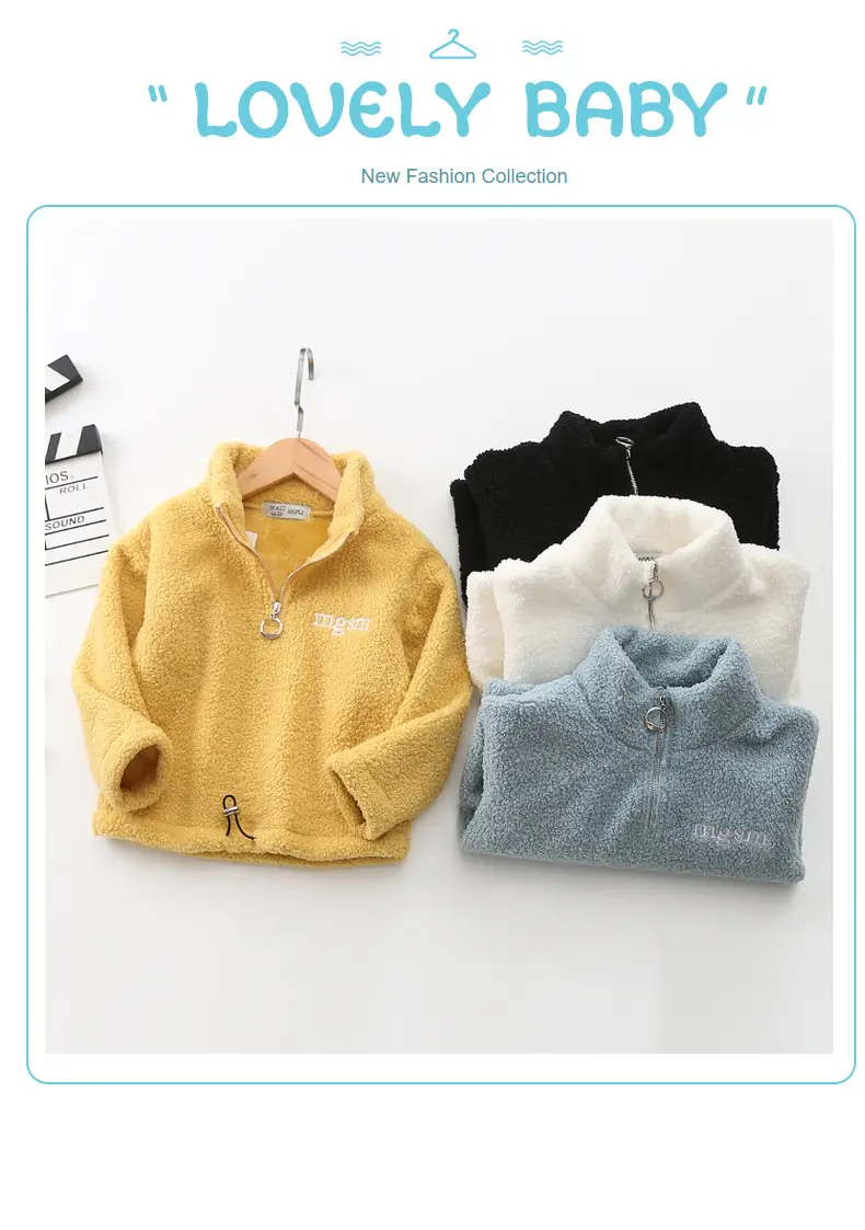 Black Velvet Teddy Sweatshirt Jacket for Boys Spring New Letter — feature 3
