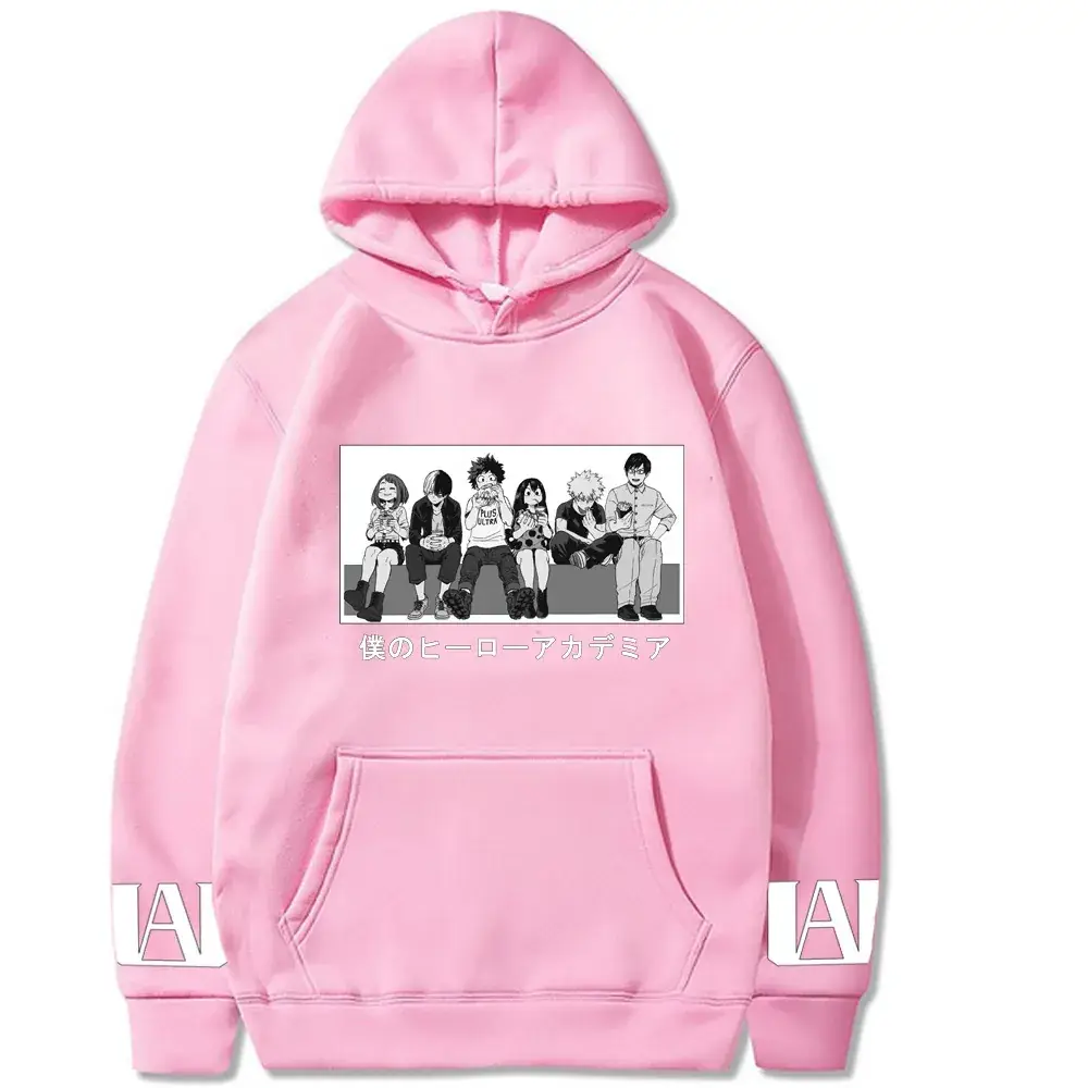Men Women Hoodie Yellow My Hero Print