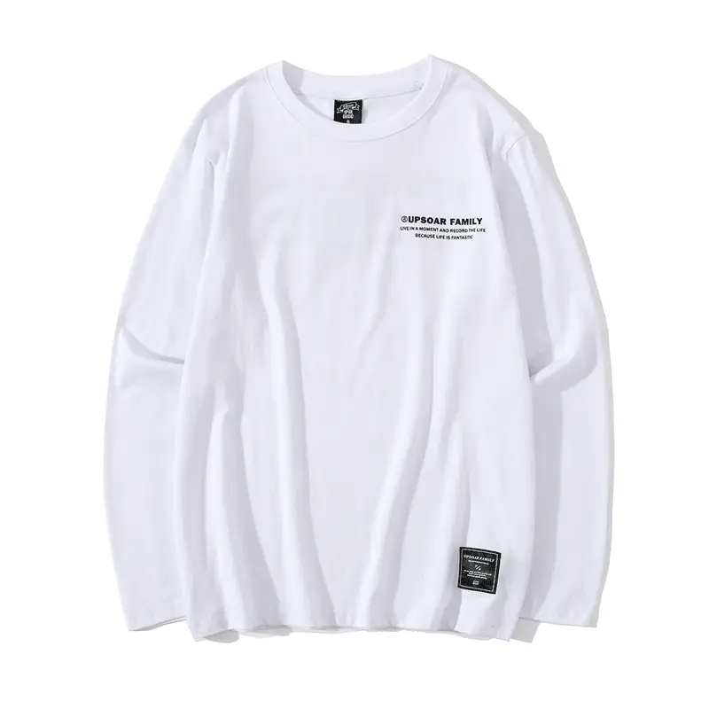 Men's UPsoar Family Printed Sweatshirt Black White Loose Long Sleeve - Image 7