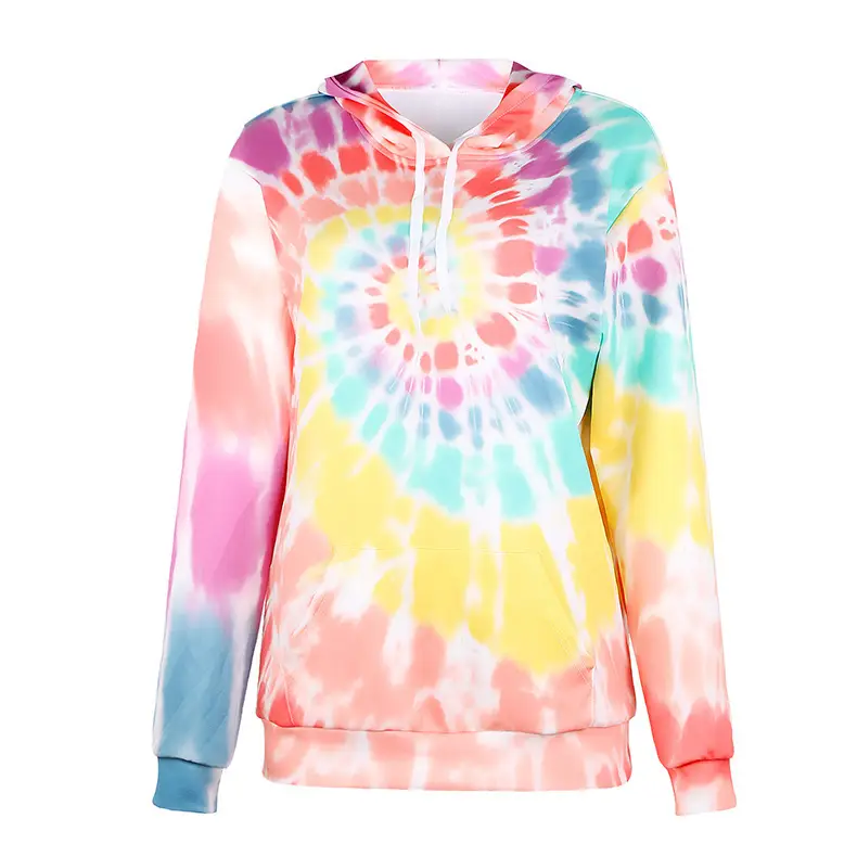Women's Tie-Dye Hooded Sweatshirt Long Sleeve Autumn Winter — feature 12