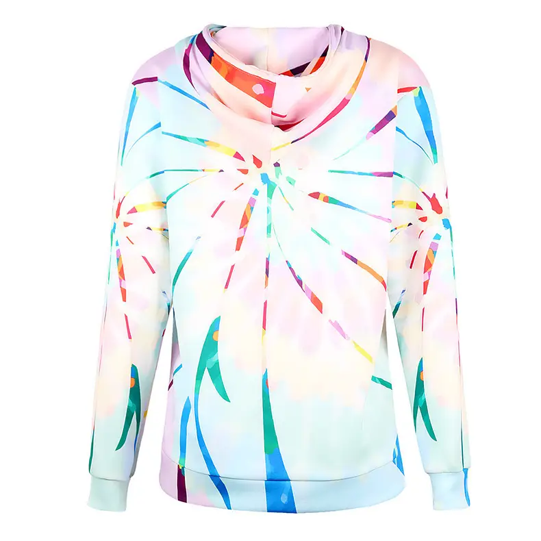 Women's Tie-Dye Hooded Sweatshirt Long Sleeve Autumn Winter — feature 15