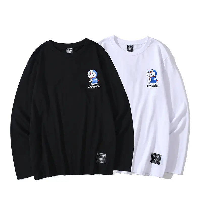 Men White Cotton Long Sleeve T-Shirt Quality Print - Image 3