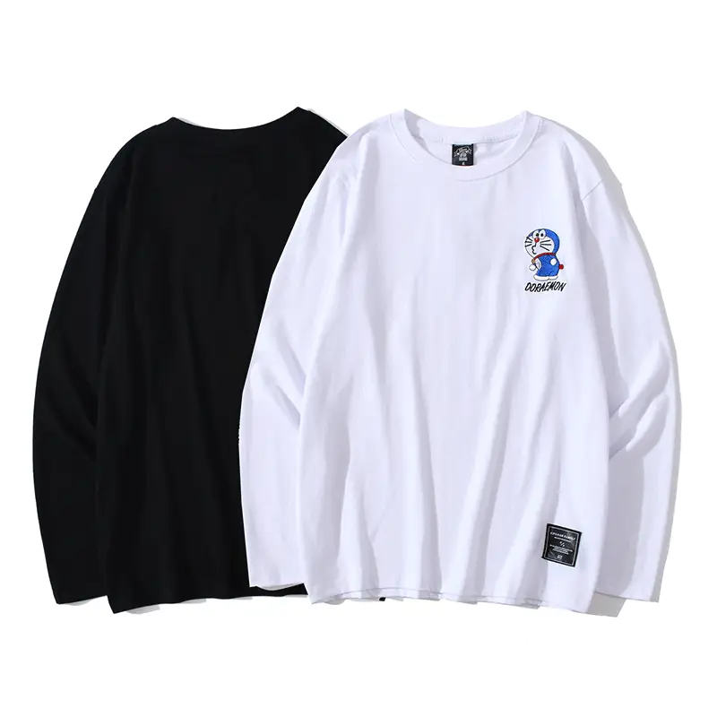 Men White Cotton Long Sleeve T-Shirt Quality Print - Image 4