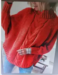 Women Knitted Half Turtleneck Sweater Rose Brown - Image 7