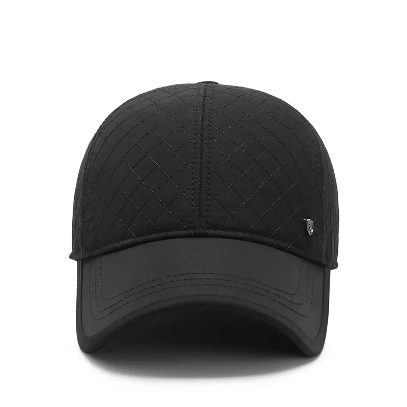 Black Velvet Windproof Men's Cap with Logo - Image 5
