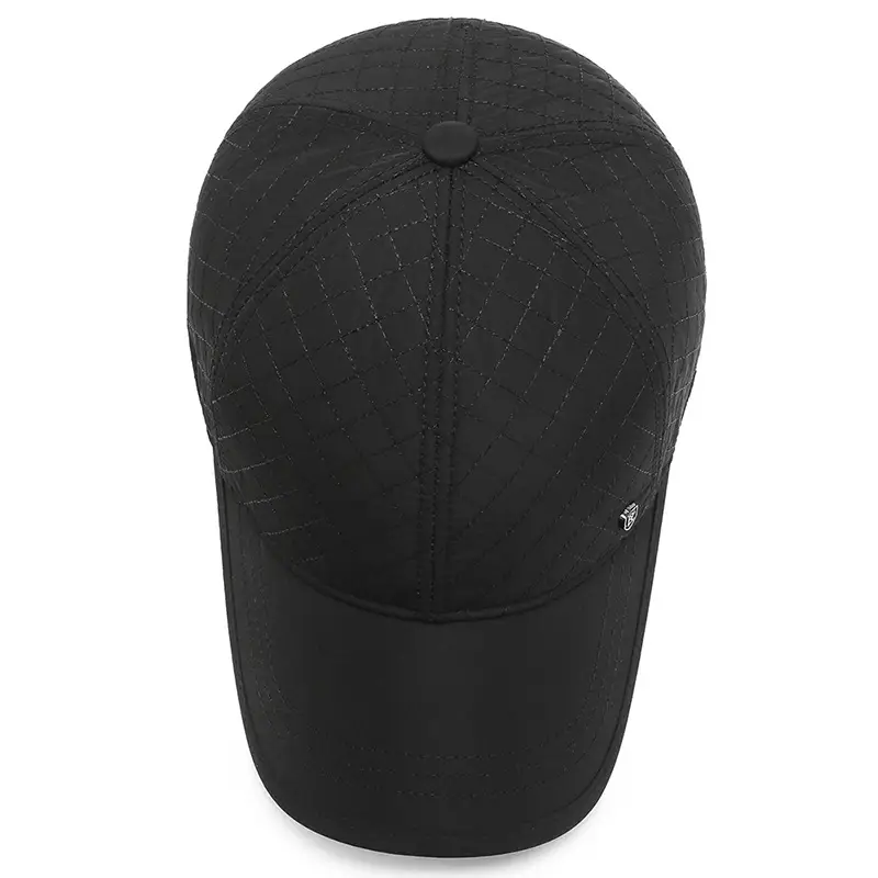 Black Velvet Windproof Men's Cap with Logo - Image 7