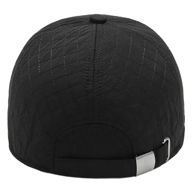 Black Velvet Windproof Men's Cap with Logo