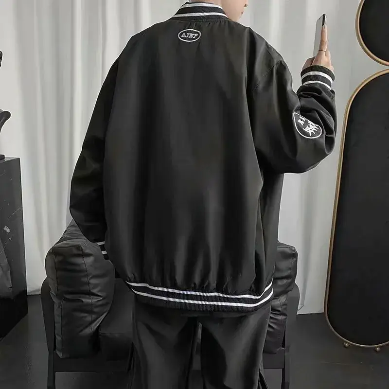 Men's Black Army Jacket Baseball Suit All-Match - Image 6