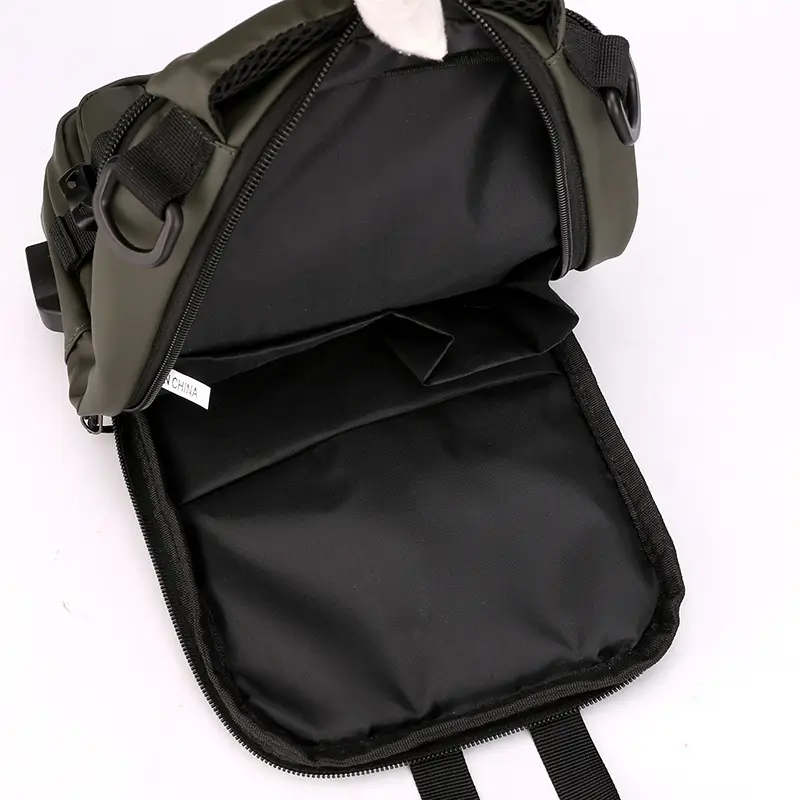 Men's Waterproof Crossbody Backpack Grey - Image 9